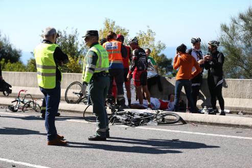 Las víctimas del atropello por parte de un vehículo, conducido por un octogenario, a un grupo de ciclistas ocurrido en A Guarda, en la carretera PO-552, el día 12 de marzo de 2016, con resultado de 2 muertos, 6 heridos graves y 3 heridos leves.